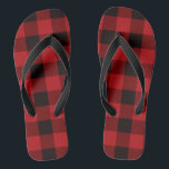 Tongs chalet Noël Plaid de bison rouge bison<br><div class="desc">cottage Noël Rouge bison bison plaid cadeaux,  bison plaid accessoires de noël. fête bûcheron faveurs,  bûcheron cadeaux de baby shower. bûcheron de mariage,  bûcheron cadeaux de noël.</div>