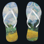Tongs Champ de blé Van Gogh avec Cyprès. Impressionnisme<br><div class="desc">Van Gogh "Champ de blé avec cyprès" tongs.</div>