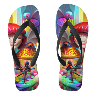 Tongs Champignons et Féeries Flip Flops personnalisés