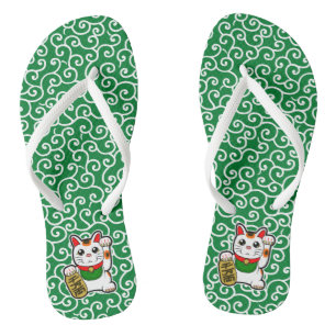 Tongs Chat chanceux japonais - Maneki Neko