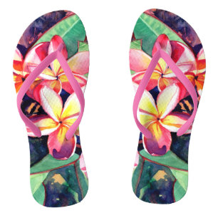 Tongs Chaussons Aloha Plumeria doux