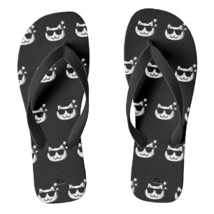 TONGS CHAUSSONS NOIRS CAT DAD