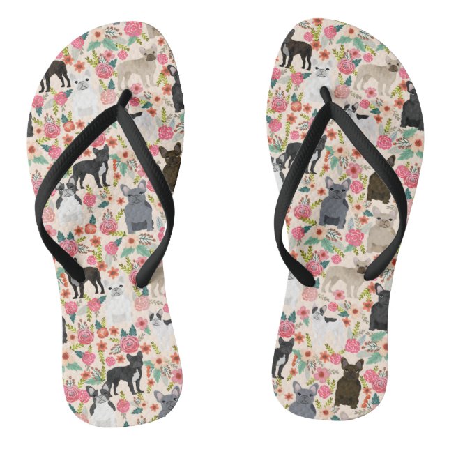 Tongs Chaussures florales de Frenchie - baskets de (Semelle)