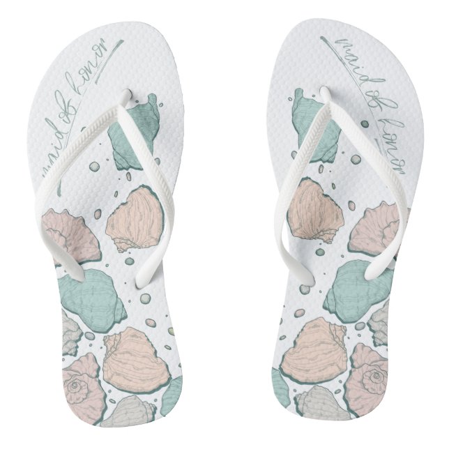 Tongs CHAUSSURES mariages | Coquillages modernes Corail  (Semelle)