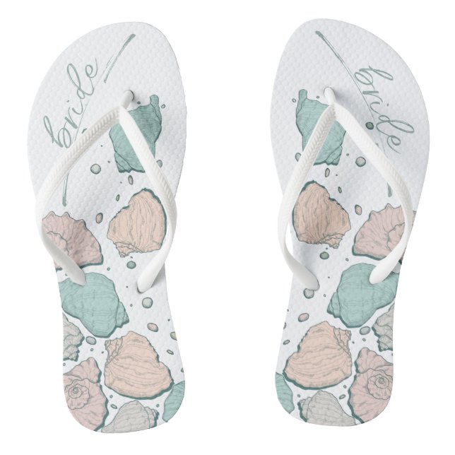 Tongs CHAUSSURES mariages | Coquillages modernes Corail  (Semelle)