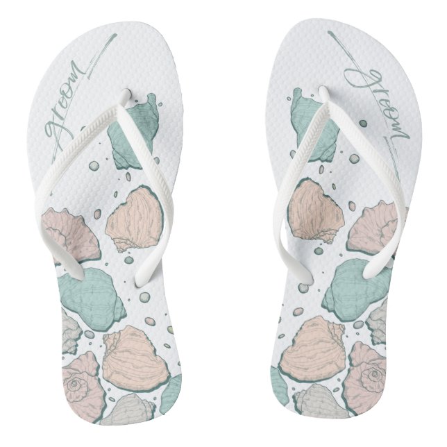 Tongs CHAUSSURES mariages | Coquillages modernes Corail  (Semelle)