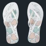 Tongs CHAUSSURES mariages | Coquillages modernes Corail<br><div class="desc">Corail funky et design de coquillages turquoises. Calligraphie manuscrite qui dit meilleur homme - parfait pour le meilleur homme à porter sur la plage pour la cérémonie mariage de son meilleur bourgeon. Conception créée pour TheBarefootBride™ par © WhimsicalArtwork™. Il fait partie d'une collection de papeterie mariage avec accessoires mariages assortis...</div>