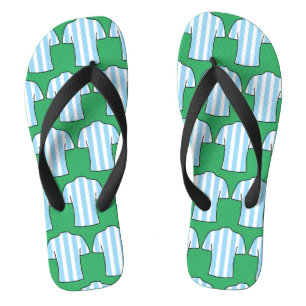 Tongs Chemises de football design en bleu clair