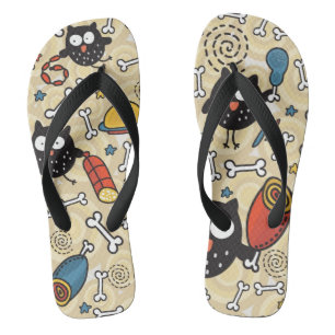 Tongs Chevêche avec Motif de viande