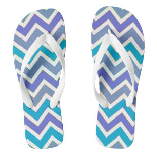 Tongs Chevron Motif tons bleu