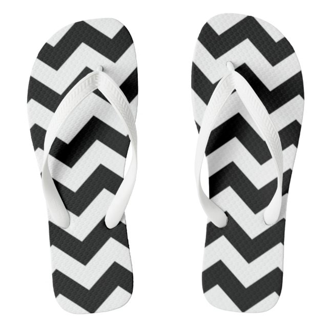 Tongs Chevron noir (Semelle)
