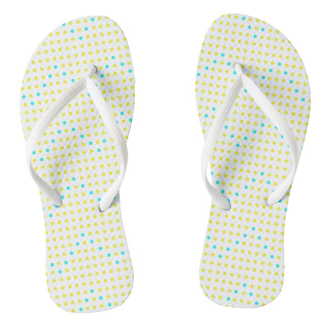 Tongs Chevron Points ZigZag FlipFlops Jaunes Aqua (Semelle)
