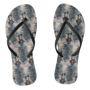 Tongs Chien Chin japonais équitation moto Noël