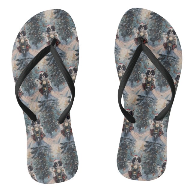 Tongs Chien Chin japonais équitation moto Noël (Semelle)