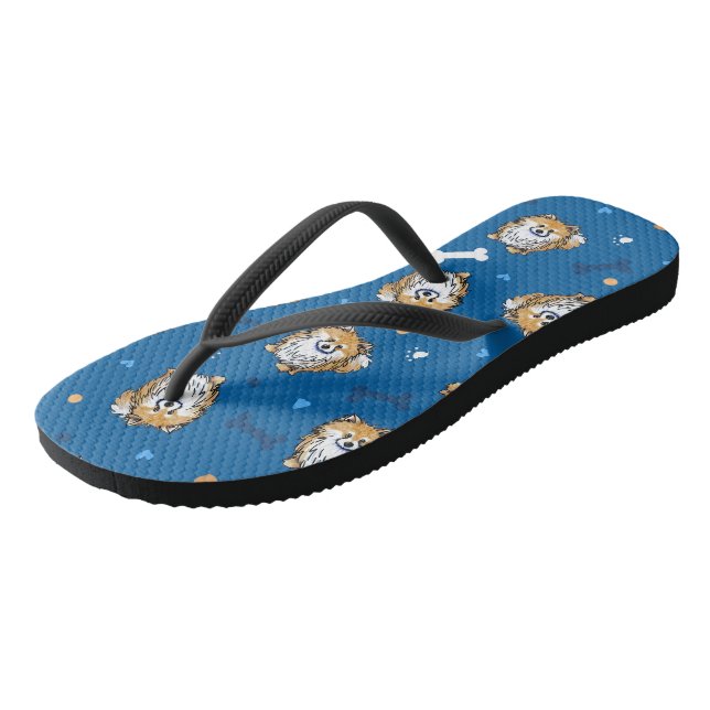 Tongs Chien de Poméranie KiniArt (Incliné)
