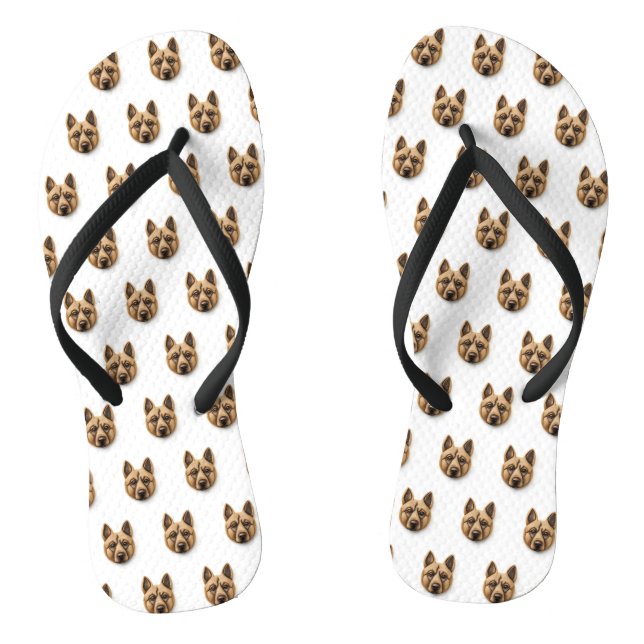 Tongs Chien Malinois Belge Inspiré 3D (Semelle)