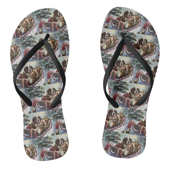 Tongs Chien Saint-Bernard Noël Festif (Semelle)