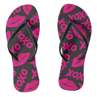 Citation XOXO noir Neon rose lèvres Motif
