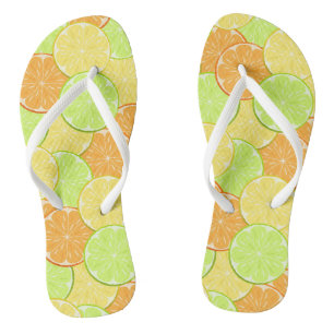Tongs citronnier de citron vert orange jaune orangé