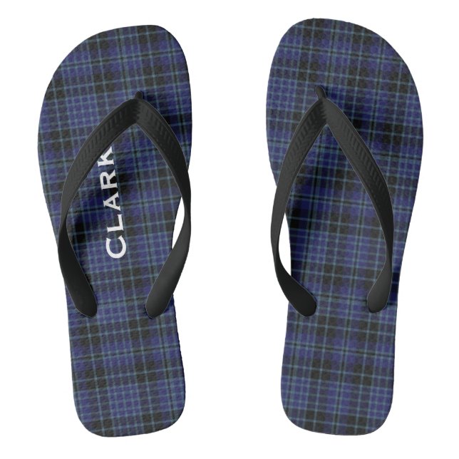 Tongs Clan Clark Plaid Flip Flops personnalisés (Semelle)