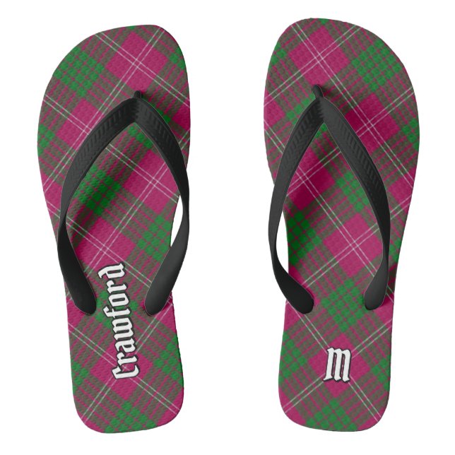 Tongs Clan Crawford Tartan Tartan Flip Flops (Semelle)