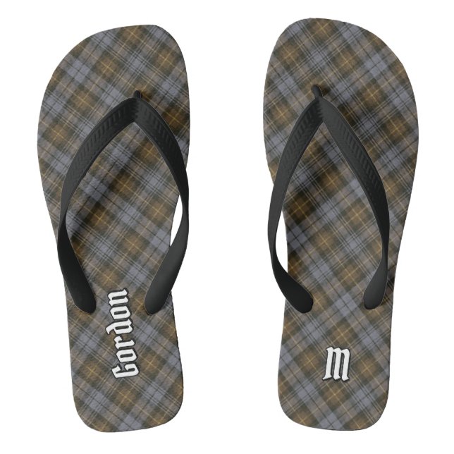 Tongs Clan Gordon Patiné Tartan Flip Flops (Semelle)