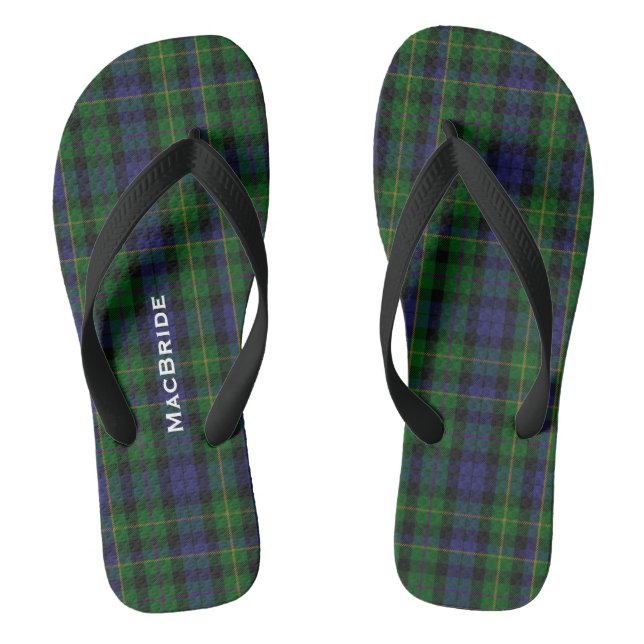 Tongs Clan MacBride Plaid Personnalisé Flip Flops (Semelle)