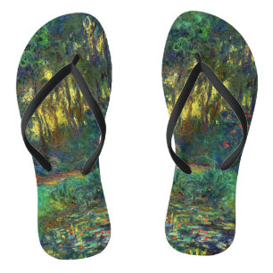 Tongs Claude Monet - Coin d'étang avec des nénuphars