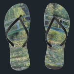Tongs Claude Monet - Etang Lily et Pont Japonais<br><div class="desc">L'étang Lily et le pont japonais / Le Bassin aux nympheas - Claude Monet,  1899</div>