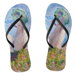 Tongs Claude Monet - Femme à l'ombrelle tournée vers la
