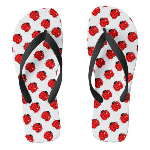 Tongs Coccinelles rouges et noires