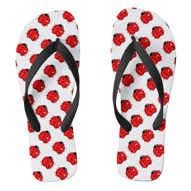 Tongs Coccinelles rouges et noires (Semelle)