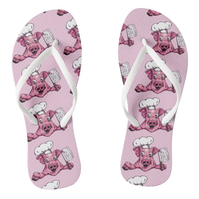 Tongs Cochon Le Maniac Hamicidal Drôle d'Art Original (Semelle)