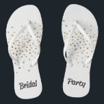 Tongs Coeur d'or de la fête de la nuptiale<br><div class="desc">Amusez-vous avec des accessoires de mariée. Parfait pour une soirée bachelorette ou pour une tenue assortie le grand jour.</div>
