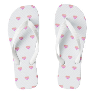 Tongs cœur rose
