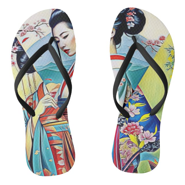 TONGS COLLECTION DE PRINTEMPS ASIATIQUE DE DESIGNER (Semelle)