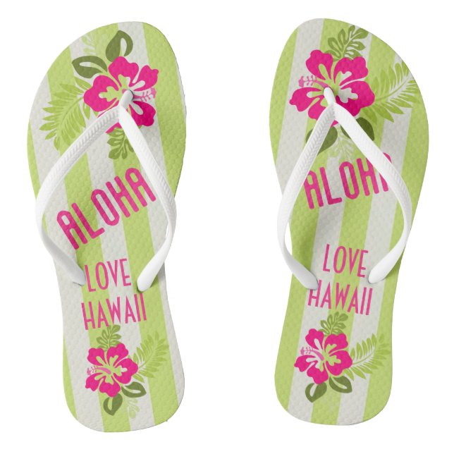 Tongs Collection Hawaii Aloha - Flip Flops pour dames (Semelle)