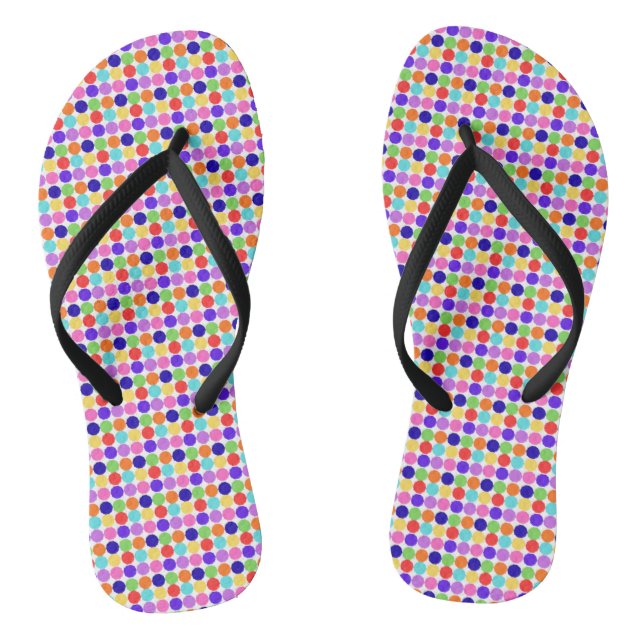 Tongs colorés à pois (Semelle)
