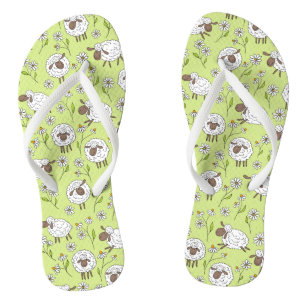 Tongs Compter les moutons sur le vert de rosée miel