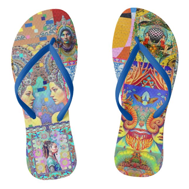 TONGS CONCEPTION DE FANTASIE COLLAGE (Semelle)