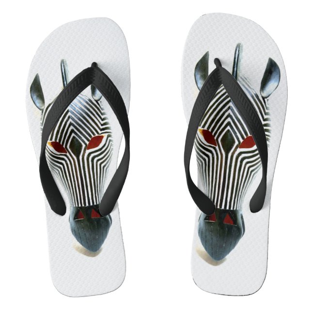 Tongs conception de masque zèbre tribal (Semelle)