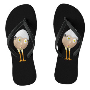 Tongs Conception de personnage d'œuf fantaisiste RG & RA
