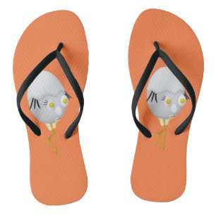 Tongs Conception de personnage d'œuf fantaisiste RG & RA