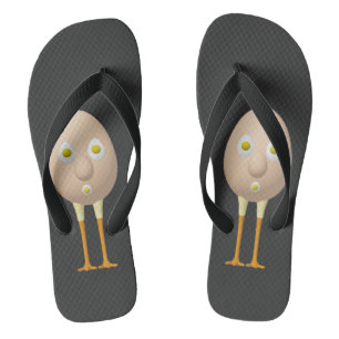 Tongs Conception de personnage d'œuf fantaisiste RG & RA