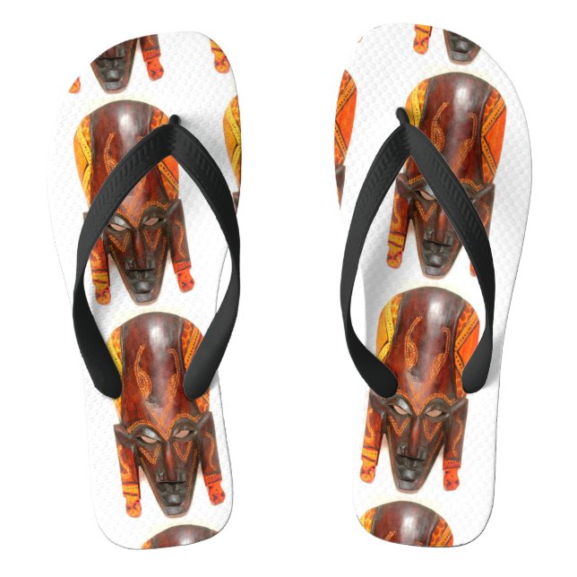 Tongs conception d'un masque tribal africain (Semelle)