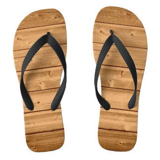 Tongs Conception en bois de planche de Faux