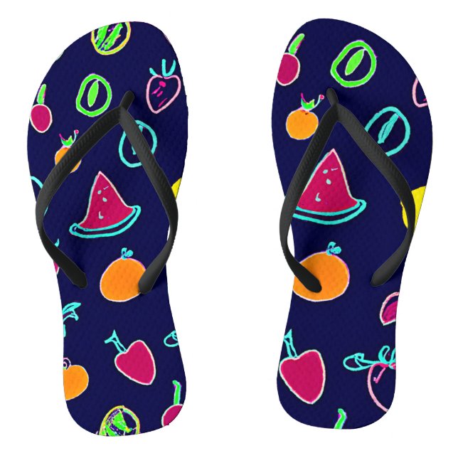Tongs Conception Fantaisie de Fruits Colorés (Semelle)