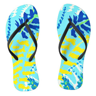 Tongs Conception Florale Vibrante