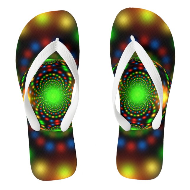 Tongs Conception fractale de l'ornement de Noël (Semelle)