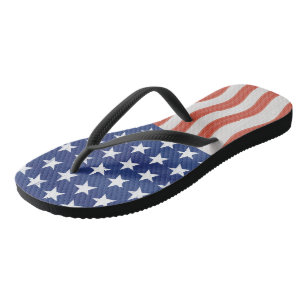 Tongs Conception stylisée de drapeau américain